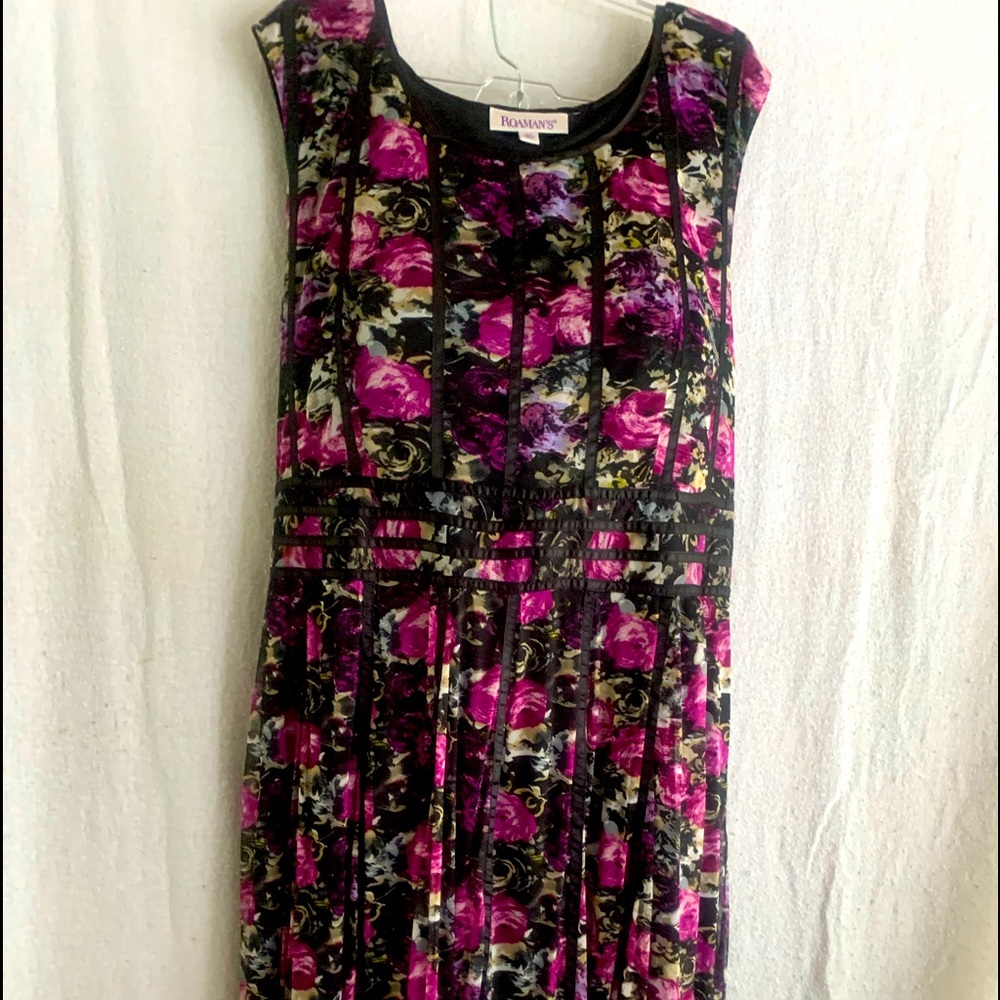 Party dress with beautiful satin ribbon trim